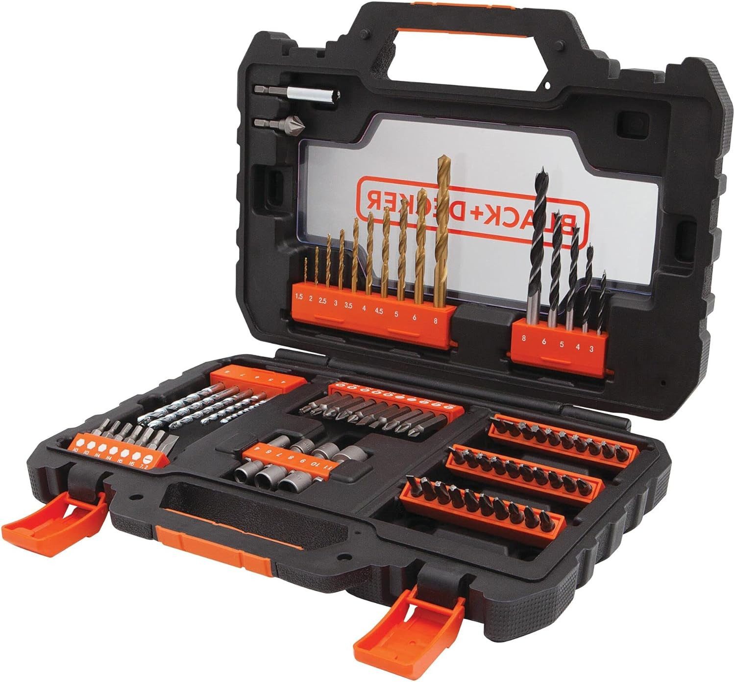 Black + Decker Bohrer- und Bit-Set Bohrer- und Schrauberbit-Set (76-teilig), (1-tlg)