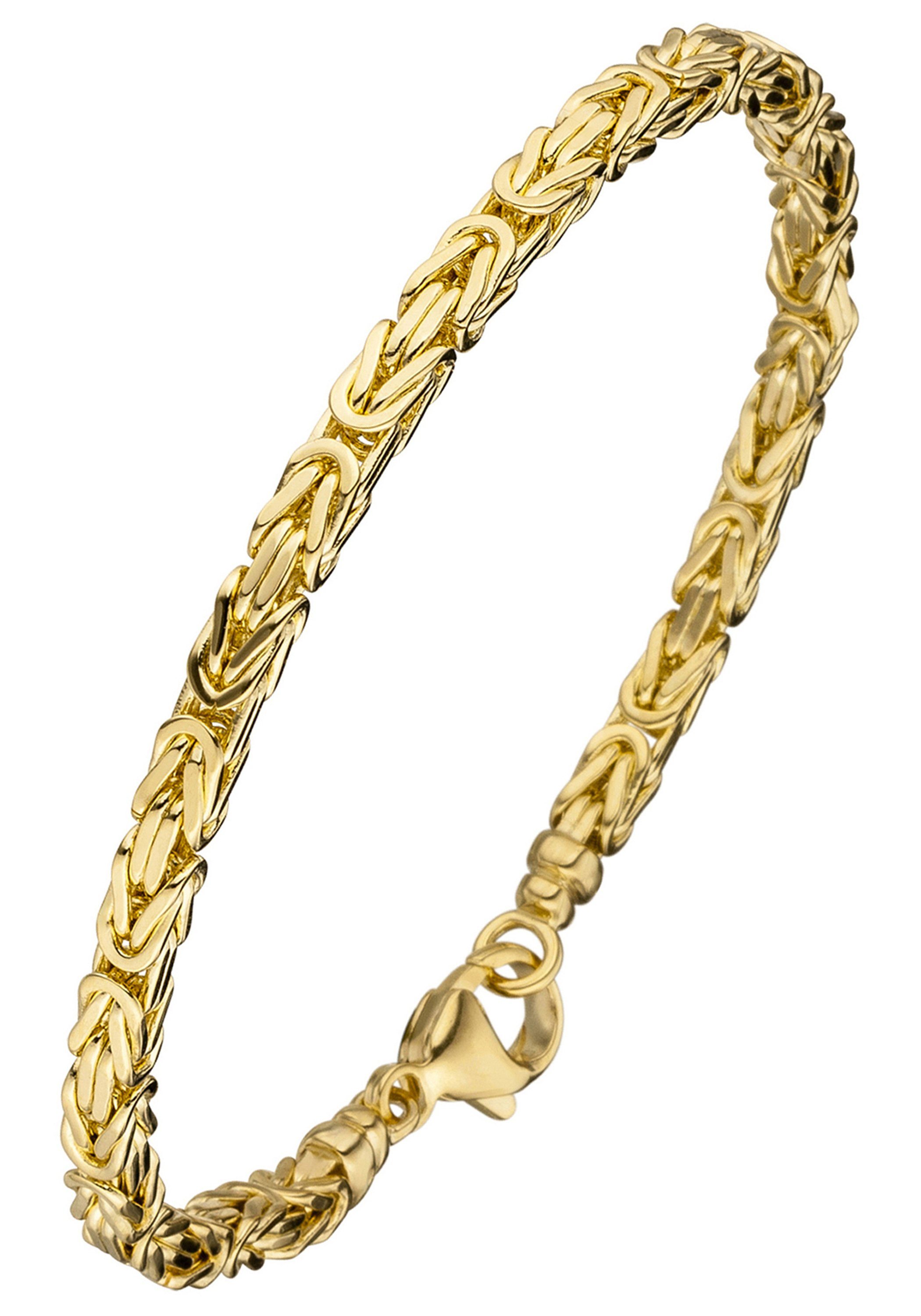 JOBO Armband, Königsarmband 333 Gold massiv 19 cm, Hochwertiges Armband in  Königskettengliederung | Edelstahlarmbänder