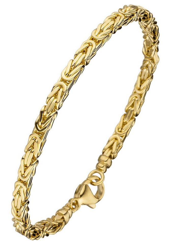 JOBO Armband, Königsarmband 333 Gold massiv 19 cm, Hochwertiges Armband in  Königskettengliederung