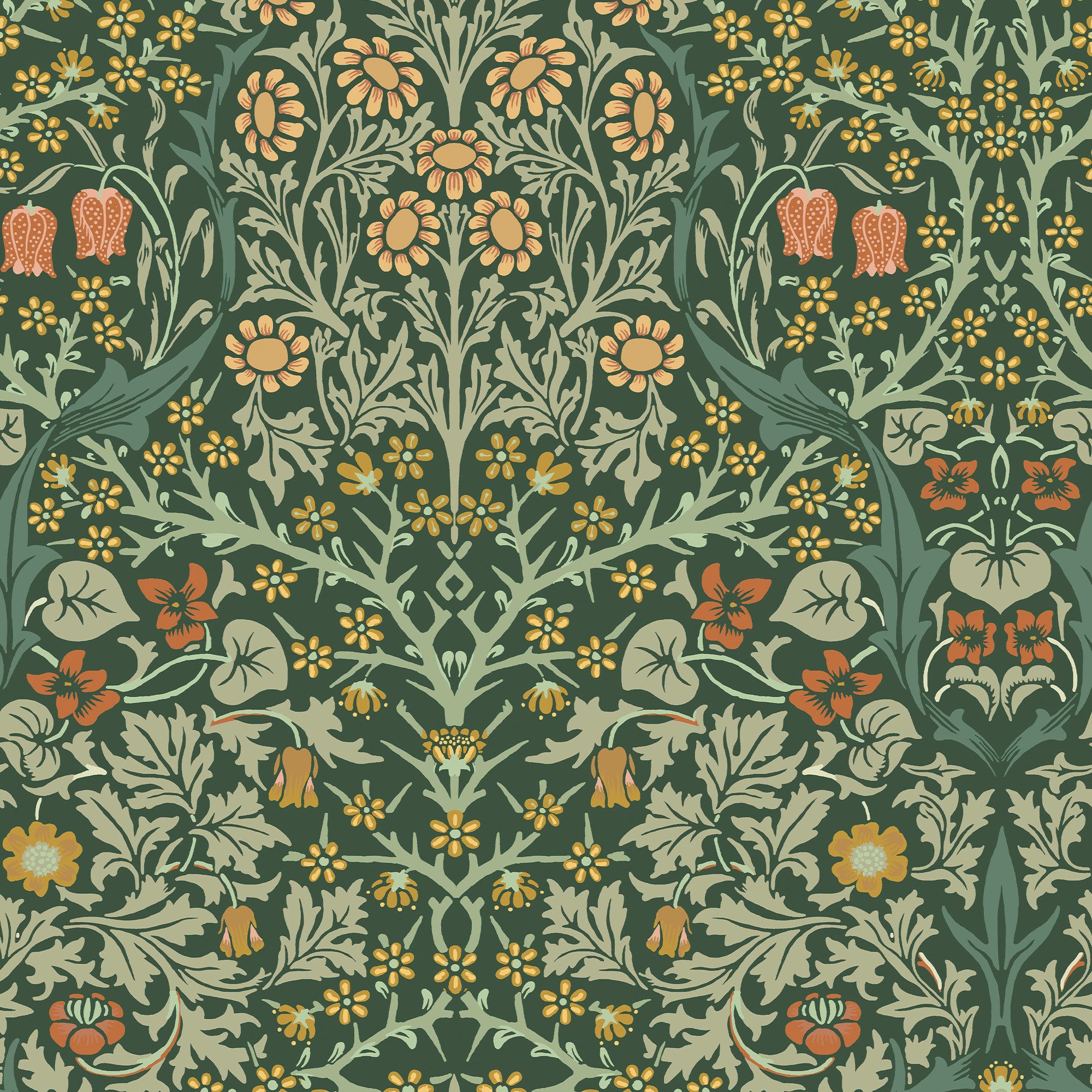 WILLIAM MORRIS AT HOME Vliestapete Blackthorn, glatt, Retro, (1 St), Designer Tapete, 10mx52cm (ca. 5m2)