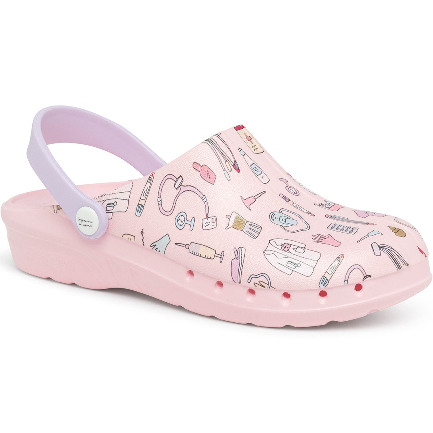 suecos Damen Clogs "ODEN+ PRINT" pink Sicherheitsschuh