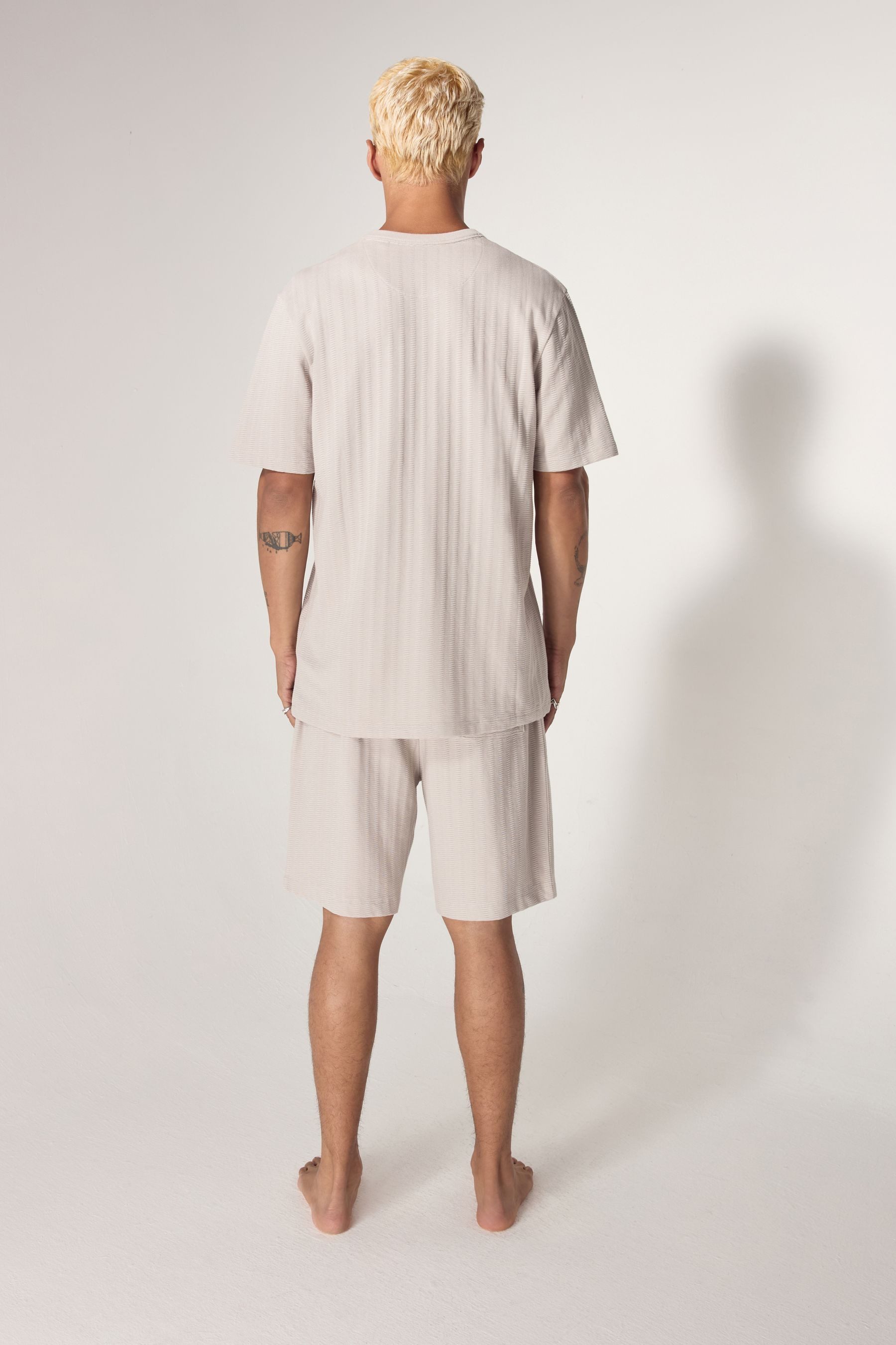 Next Pyjama EDIT Strukturierter Jerseypyjama mit günstig online kaufen