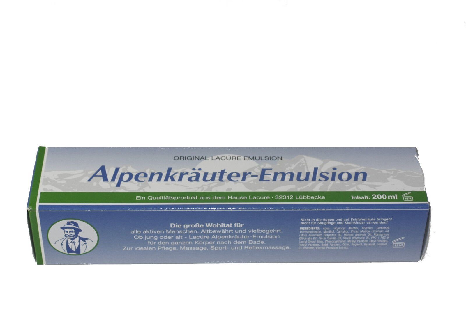 emeco Feuchtigkeitscreme 3 x Alpenkräuter Emulsion Original Lacure Emulsion 200 ml, 3-tlg.