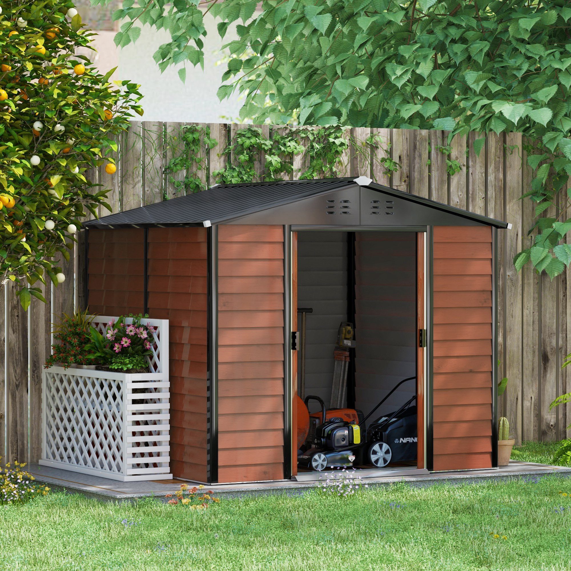 Outsunny Gerätehaus 4,4 m², mit Pultdach, günstig online kaufen