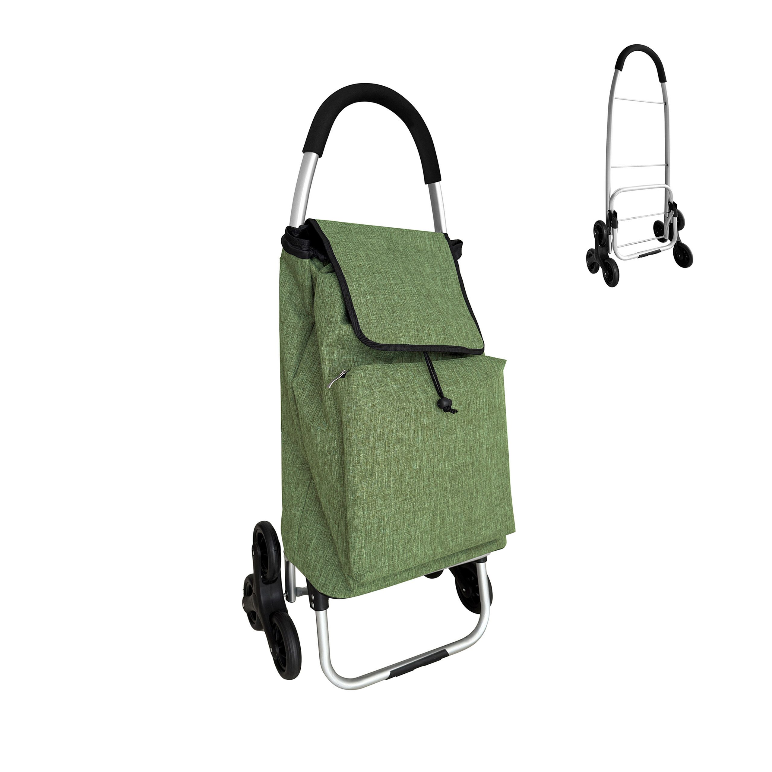 relaxdays Einkaufstrolley Treppensteiger 45 l, 45 l, grün günstig online kaufen