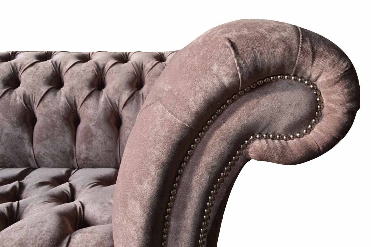 Sitzer Couch Chesterfield 3 Made Design Sofas Lila, Polster Dreisitzer Sofa JVmoebel In Europe Sofa