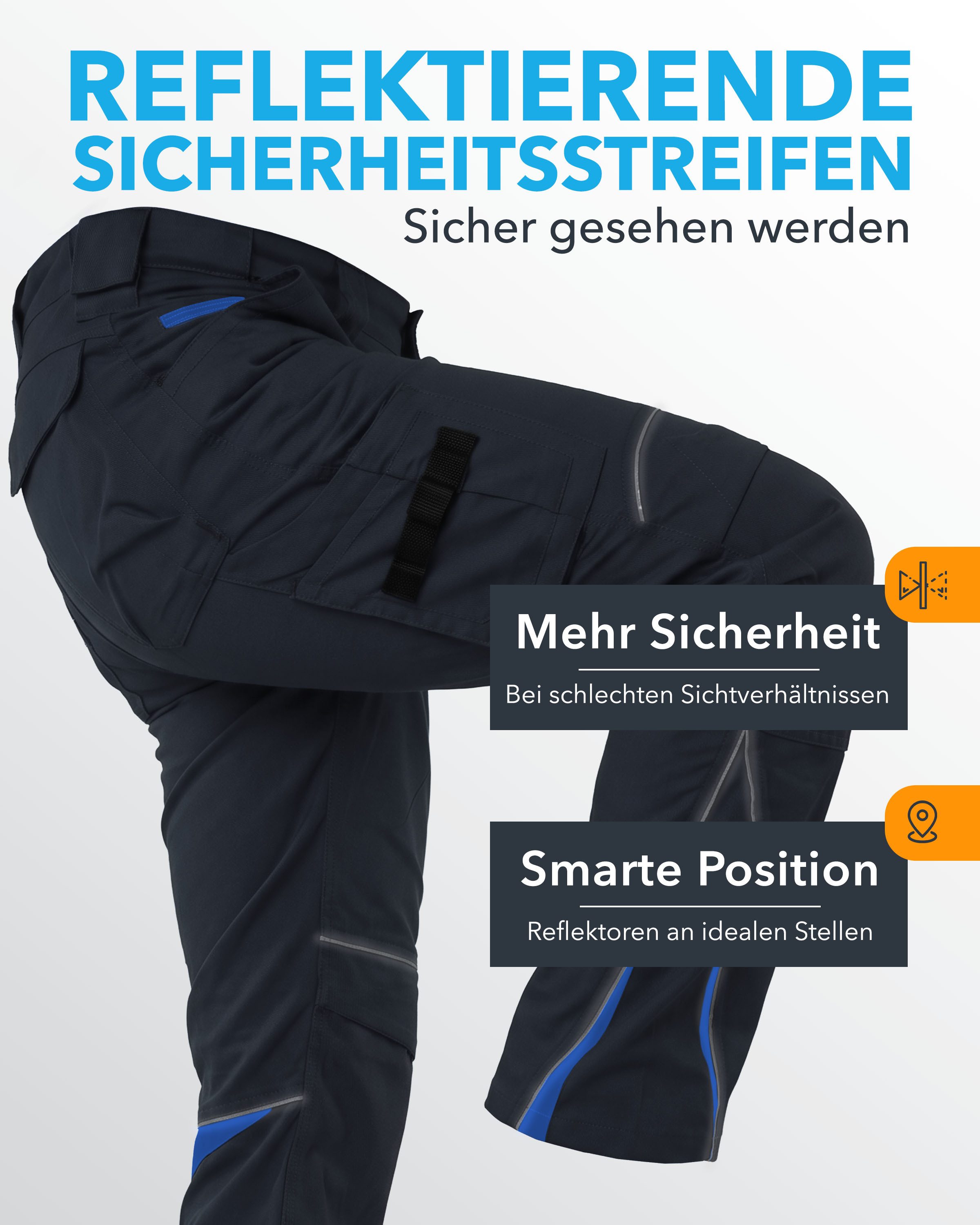 TMG International Arbeitshose Bundhose Cargohose Kultworker Herrenhose gerade und ergonomisch geschnitten - dehnbarer Hosenbund - bis Gr. 82 – Bild 4 von 5