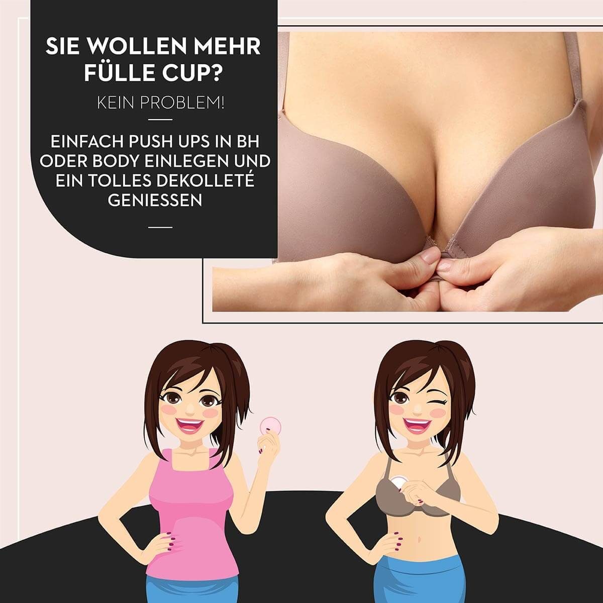 Miss Perfect BH-Einlagen W2G3900010202630, Silikon Triangel BH Einlage, Add-a-Size, Contour oder Push-up