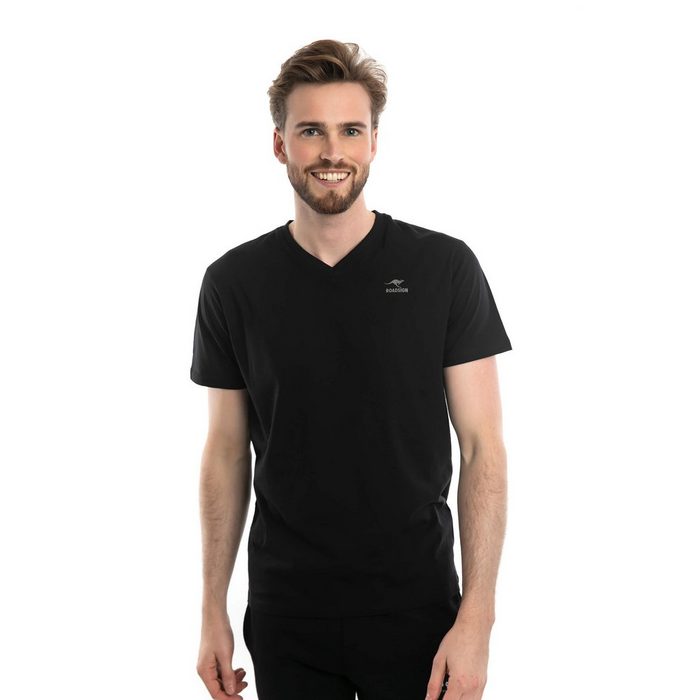 ROADSIGN australia T-Shirt Basic (Doppelpack 2-tlg. 2er-Pack) mit V-Ausschnitt 100% Baumwolle (2-er Pack)