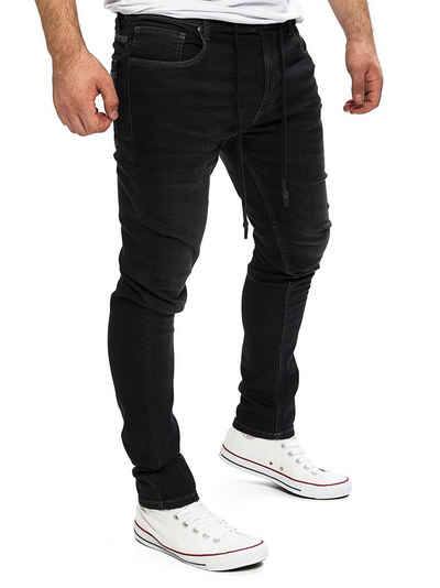 Yazubi Slim-fit-Jeans Herren Sweathose in Jeansoptik Erik Schmale Jeans, mit Stretch-Anteil