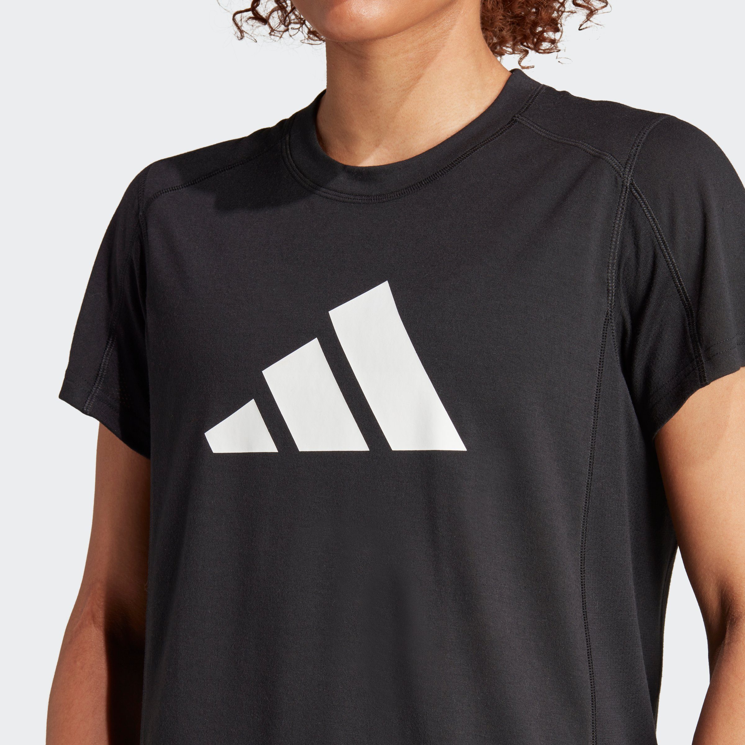 BLACK/WHITE LOGO T-Shirt T adidas Performance TR-ES