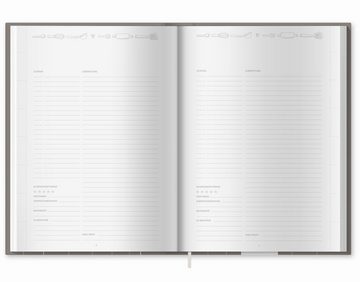Eine der Guten Verlag Notizbuch Rezeptbuch - Mein großes alles-drin Rezeptbuch, beige, Großes A4 DIY Kochbuch zum Selberschreiben, Handlettering, Hardcover