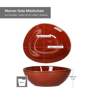 MamboCat Servierschale 2er Set Müslischale Marron Taste - 211542, Porzellan