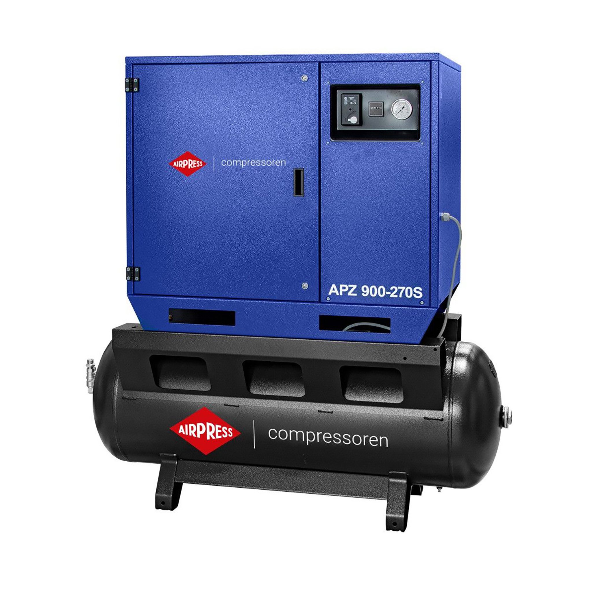 Airpress Kompressor Flüsterkompressor APZ 900-270S 10 bar 270L K30 7.5 PS 611 l/min, max. 10 bar, 270 l, sehr leise