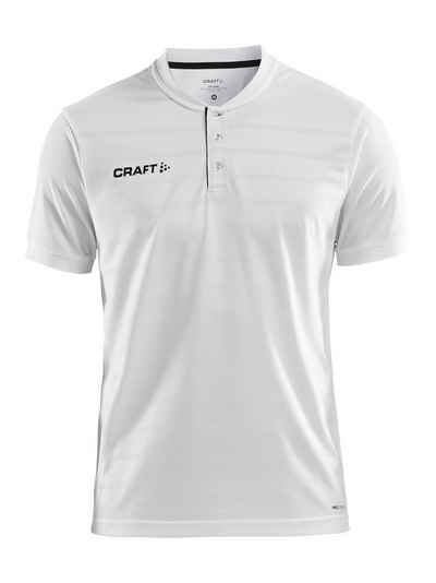 Craft Kurzarmshirt PRO CONTROL BUTTON JERSEY M WHITE/BLACK