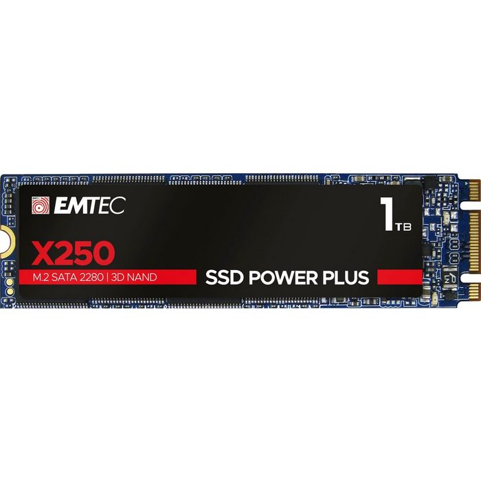 EMTEC X250 Power Plus SSD interne SSD (1 TB) 520 MB/S Lesegeschwindigkeit 500 MB/S Schreibgeschwindigkeit