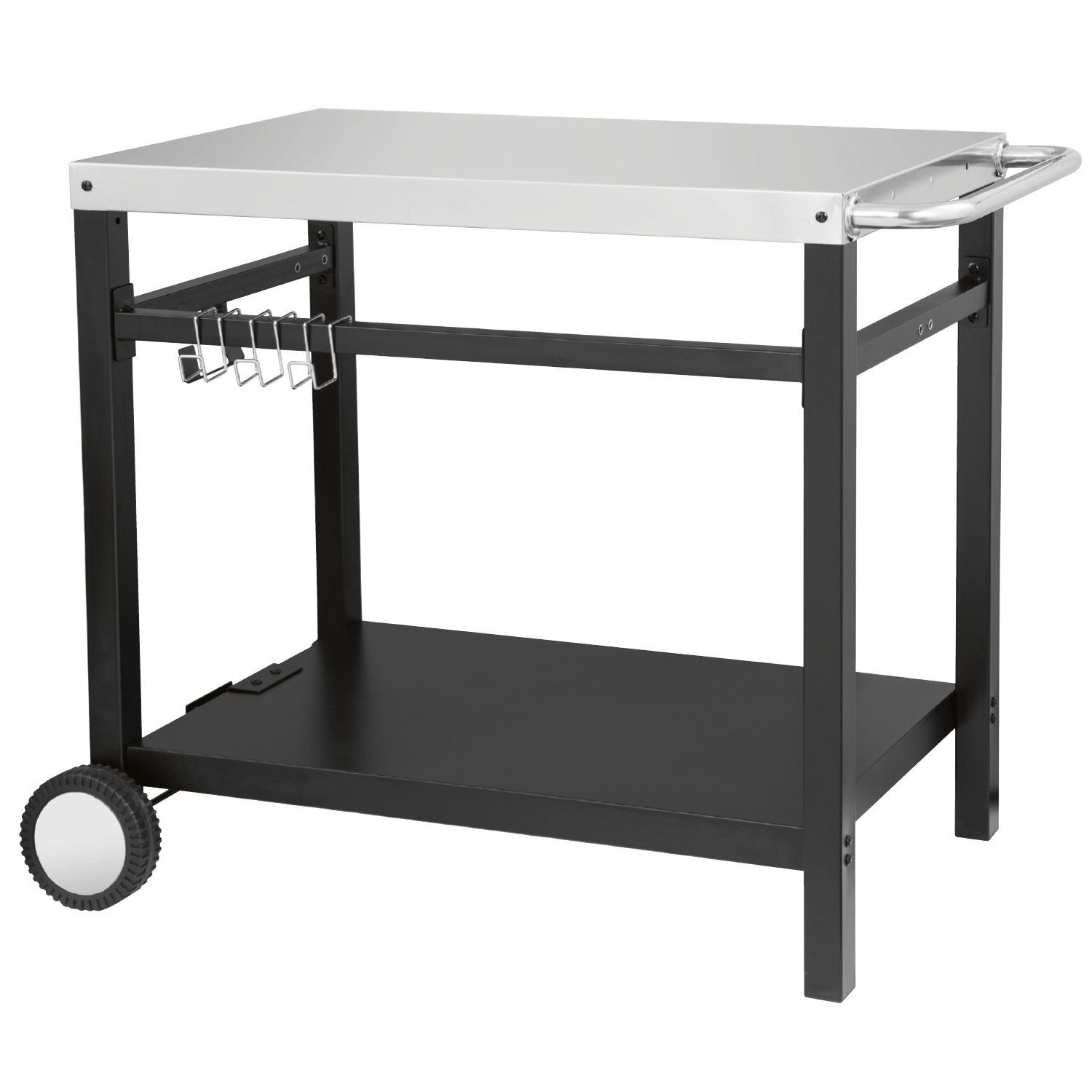JUSTUS Grillablagetisch / Grill-Servierwagen mit Rollen / Multi-Trolley, Maße: 111 x 50 x 81 cm (B x T x H)
