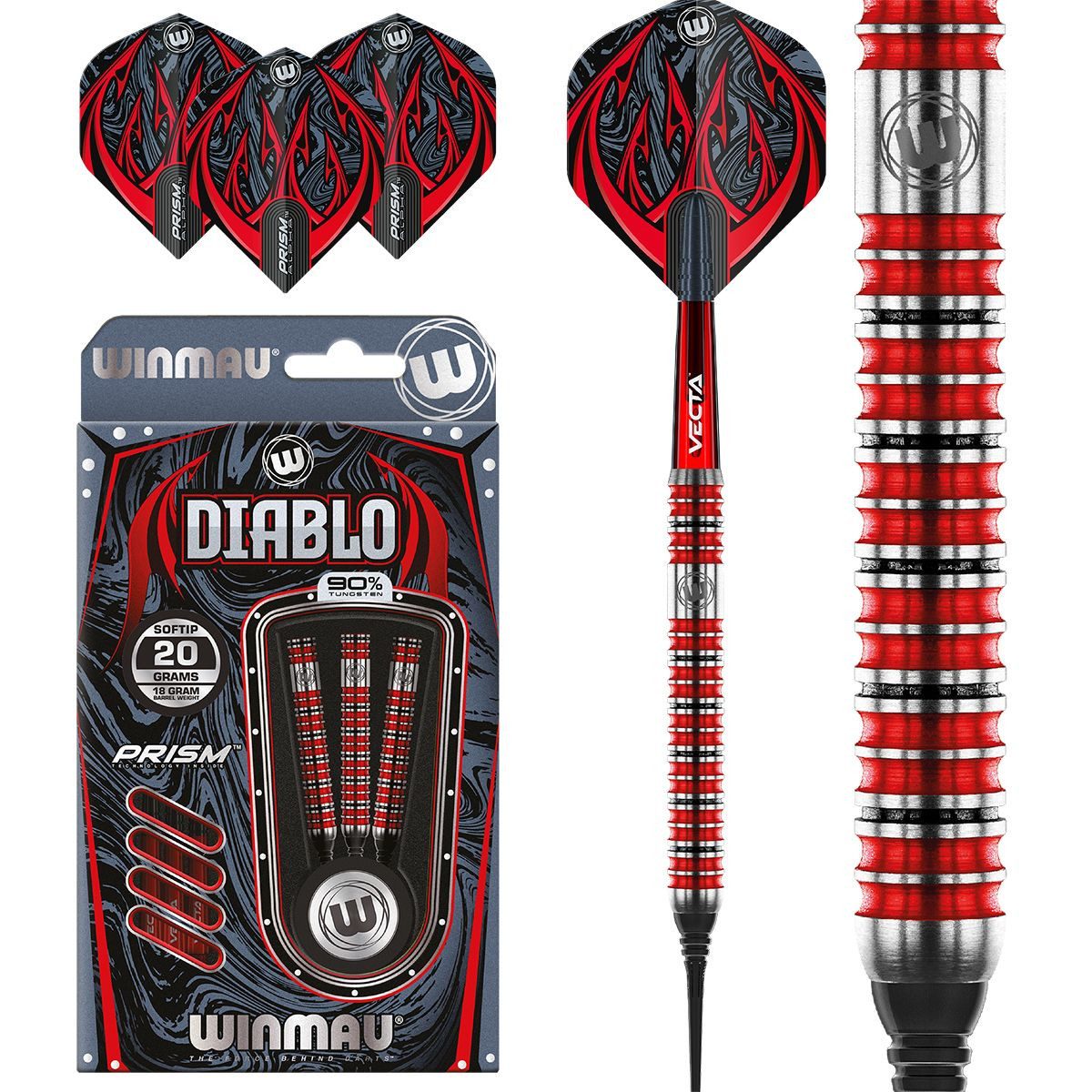 Winmau Softdarts Winmau Softdart Diablo 2463-20g für Präzision.