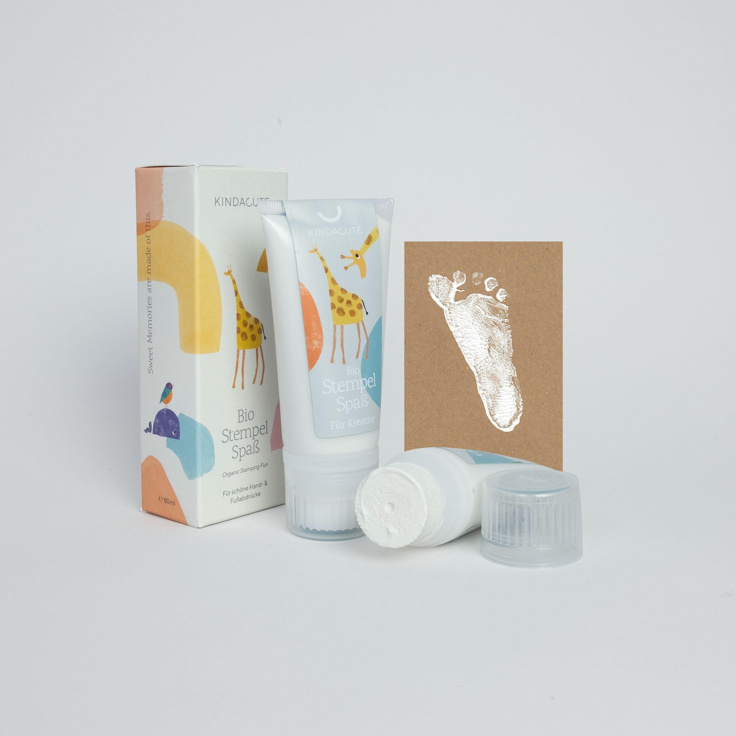 Bastelfarbe Bio Stempelspaß 50ml Tube, Für Hand- und Fußabdrücke