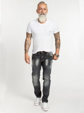 Rock Creek Regular-fit-Jeans Herren Jeans Stonewashed Dunkelgrau RC-2404