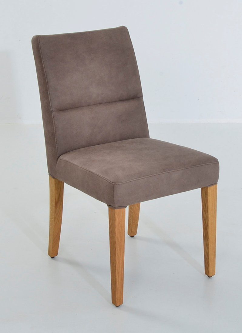 K+W Komfort & Wohnen 4-Fußstuhl GOBY, 4-Fuß-Holzstuhl in Wildeiche geölt, mit hochwertiger Polsterung