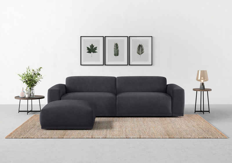 TRENDMANUFAKTUR Big-Sofa Braga, in moderner Optik, mit hochwertigem Kaltschaum