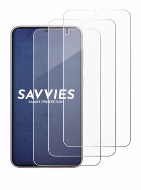 Savvies Panzerglas für Samsung Galaxy S23, Displayschutzglas, 3 Stück, Schutzglas Echtglas 9H Härte klar Anti-Fingerprint