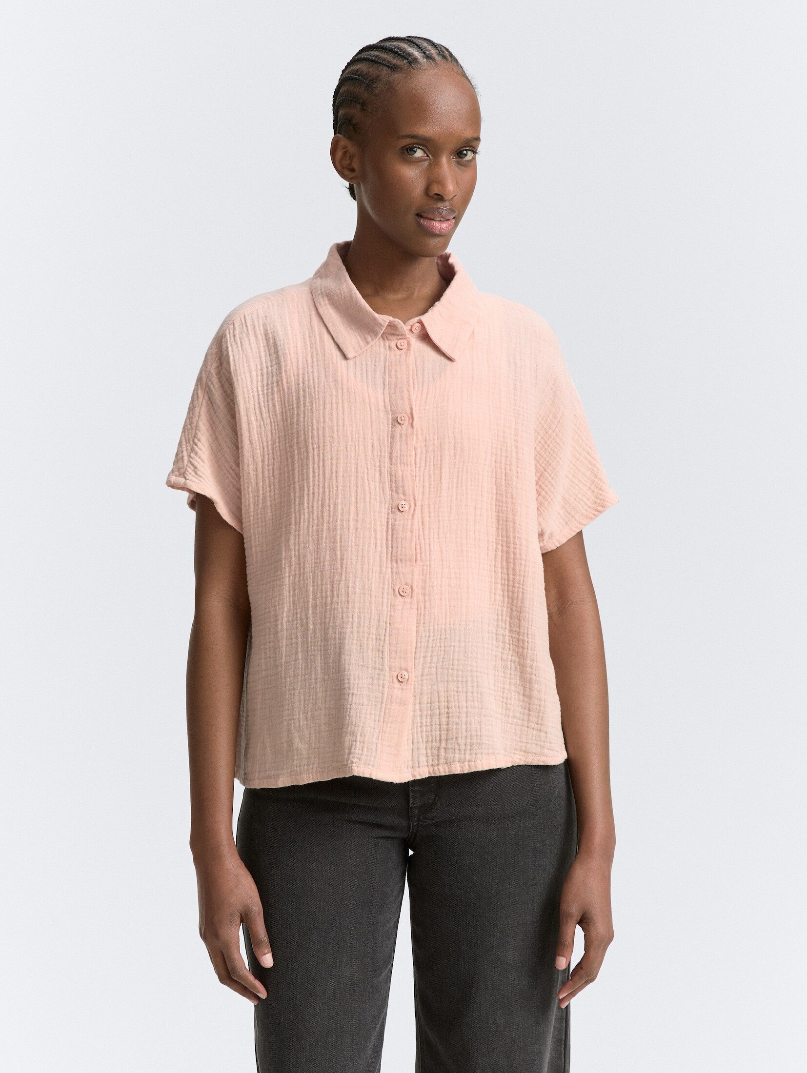 TOM TAILOR Denim Kurzarmbluse Boxy Fit günstig online kaufen