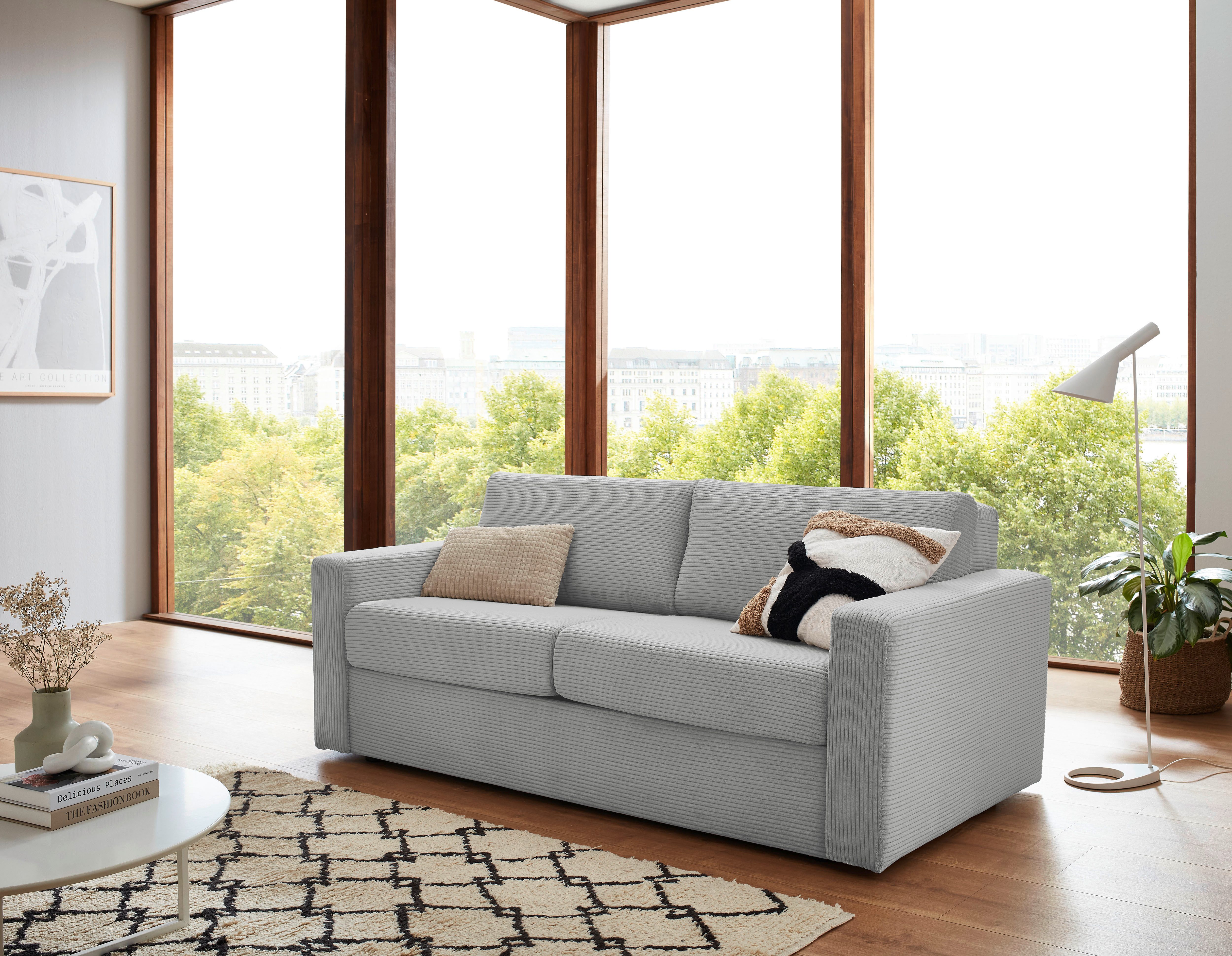 ATLANTIC home collection Schlafsofa "Rolando, B: 196 cm, Liegefl. 140x190 c günstig online kaufen