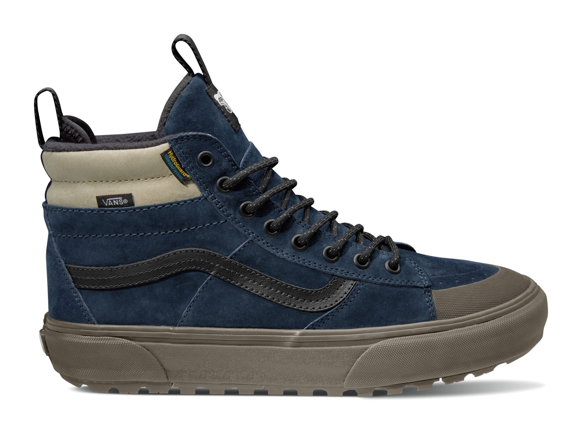 Vans SK8-Hi MTE-2 Sneaker dunkelblau an der mit Ferse kontrastfarbenem Logobadge