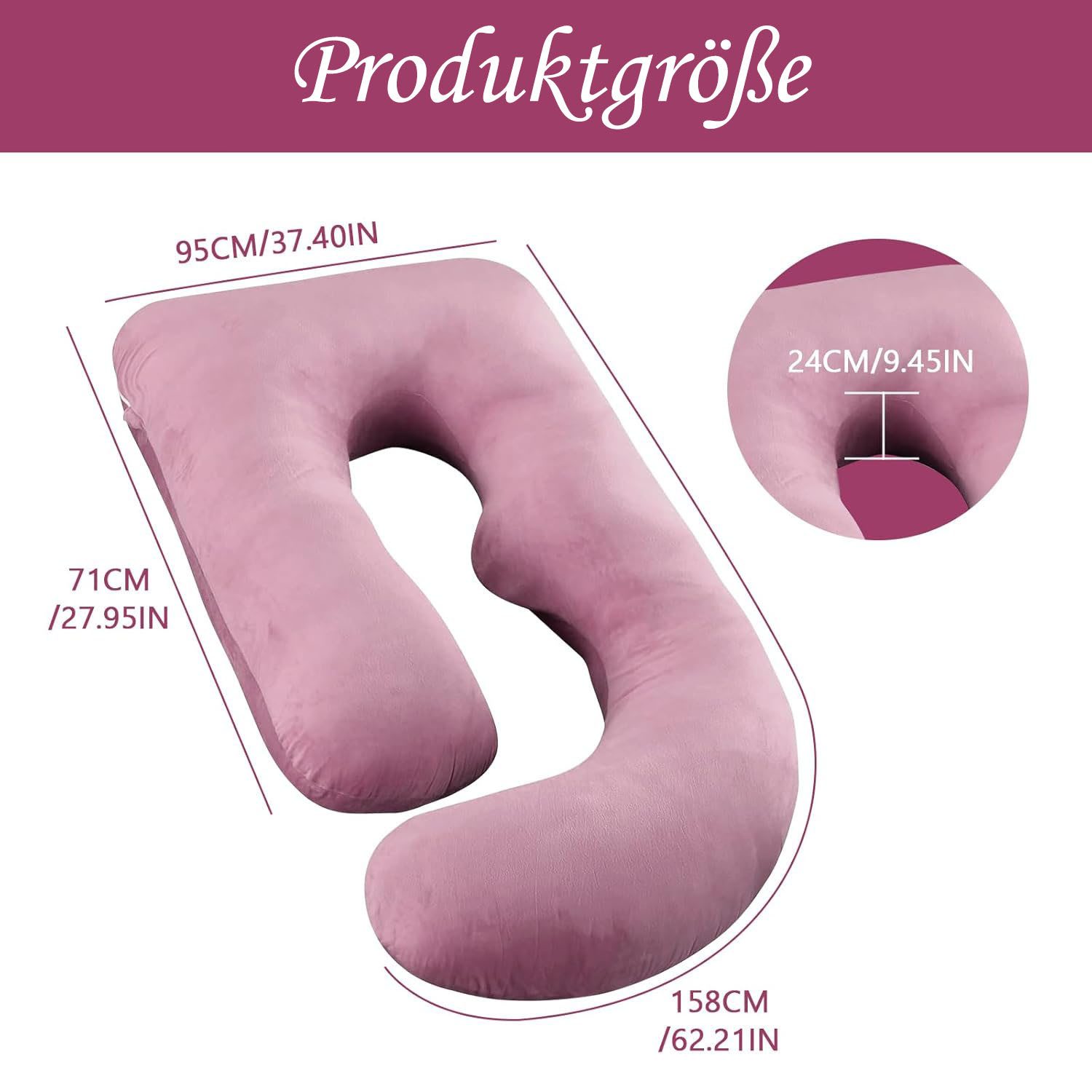 SURFOU Stillkissen Schwangerschaftskissen J-Form Ganzkörperkissen Schlafen günstig online kaufen