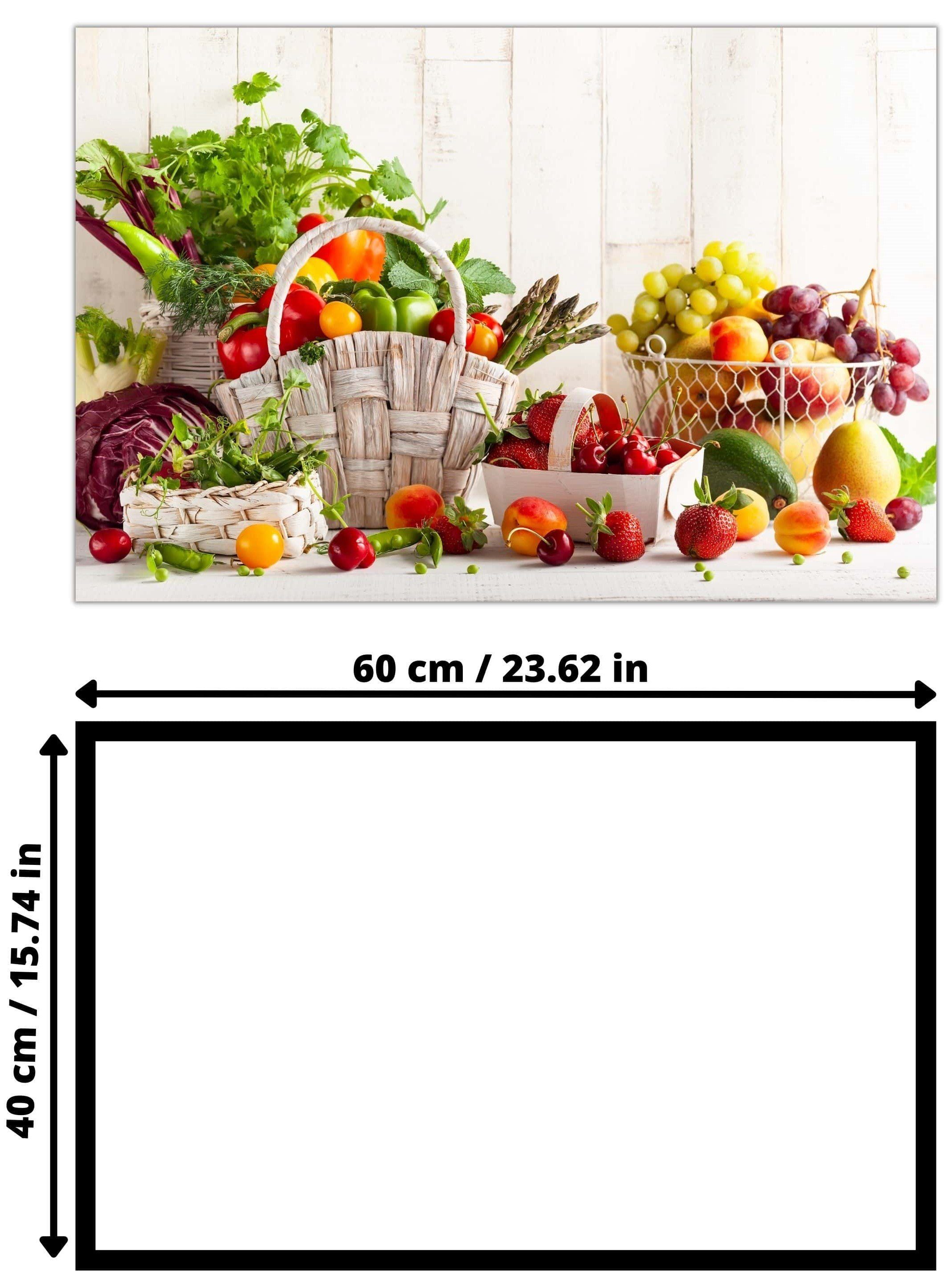 Küchenbild Acrylglasbild Obst Victor Frisches Glasbilder Gemüse, in Lebensmittel, & Küche, (Zenith) 40x60cm, Wanddeko,