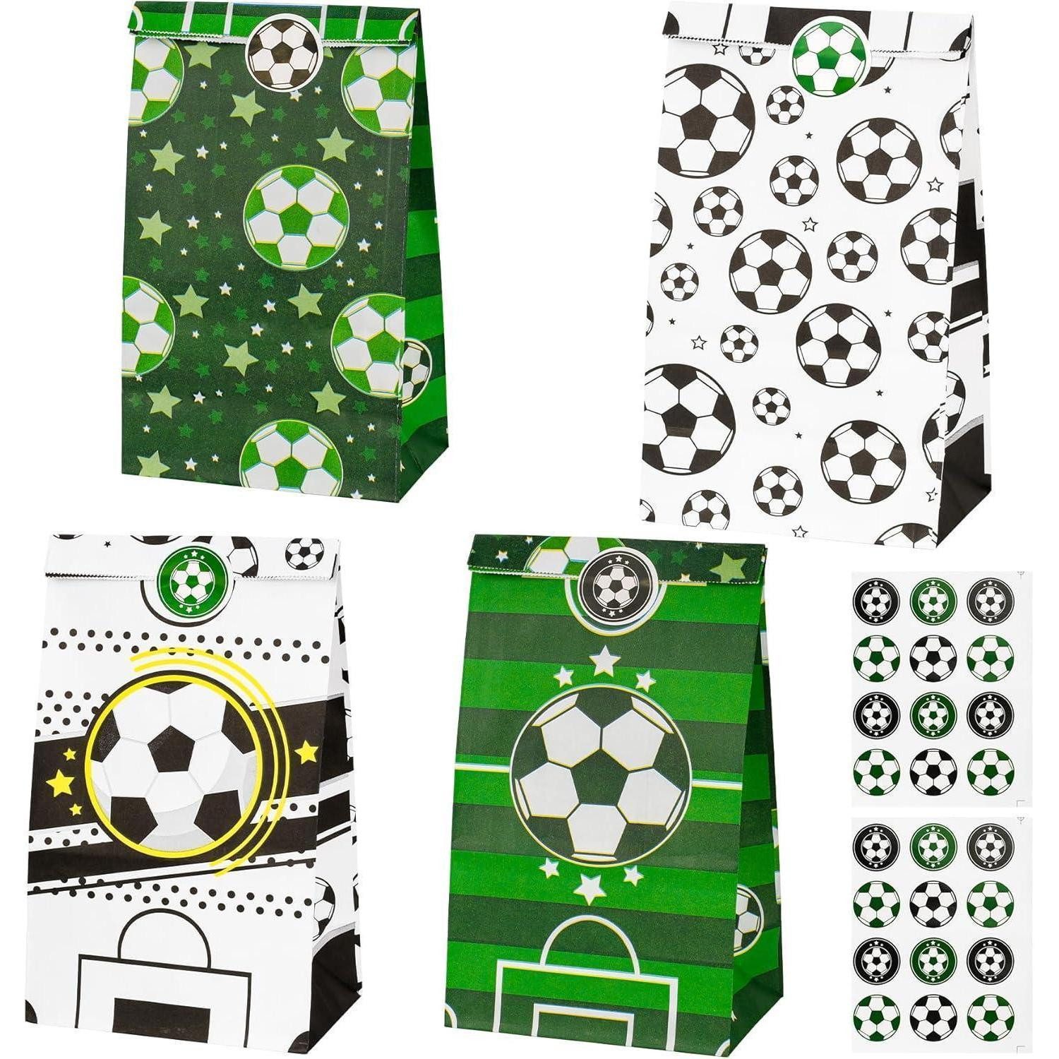 LuxusKollektion Geschenktüten Party Taschen Fußball 16 Stück 24 Aufkleber 16pcs Fußball