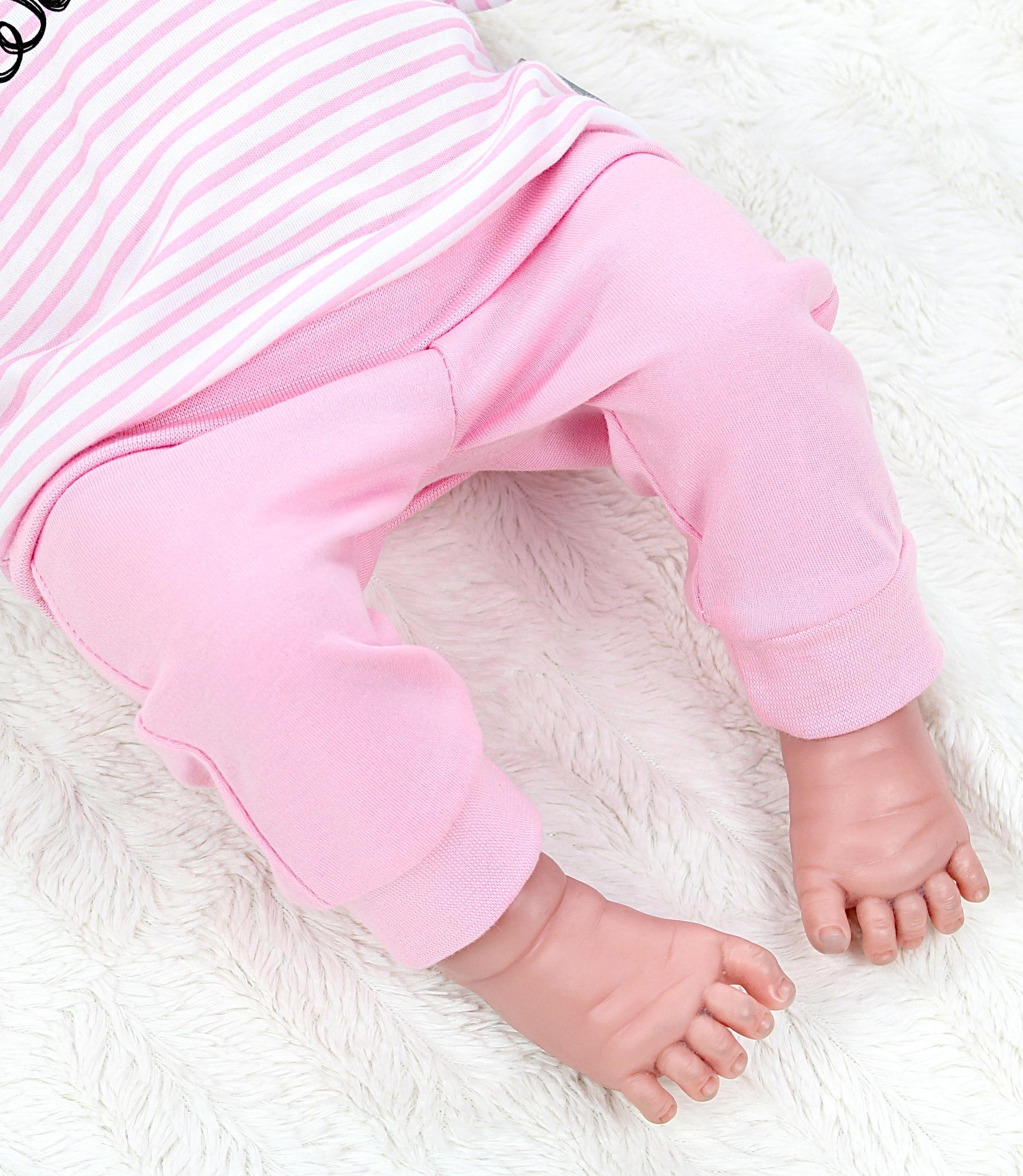 Streifen Mummy's Baby Mädchen Sweetheart 2teilig mit TupTam Rosa Langarmshirt Babykleidung Spruch Babyhose Erstausstattungspaket