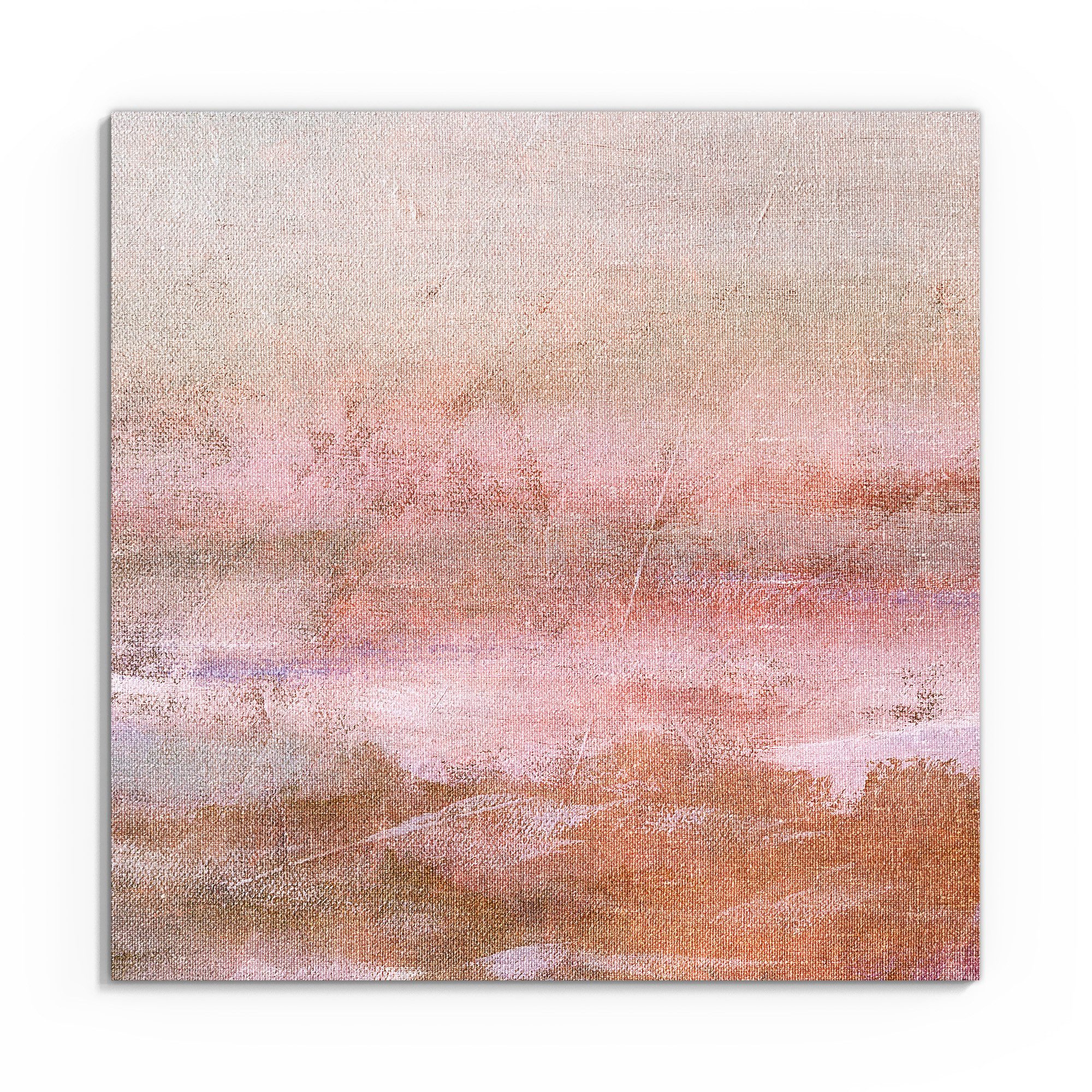 DEQORI Leinwandbild 'Pastell-Horizont', 'Pastell-Horizont', Hybrid Leinwand Bild Wandbild flach modern