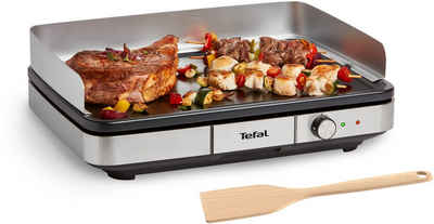 Tefal Tischgrill CB690D Maxi Plancha XXL, 2300 W, antihaftbeschichtet, inkl. abnehmbarem Windschutz + Holzspatel