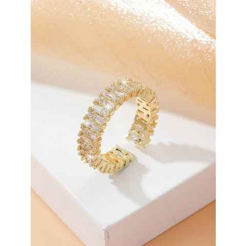 ENGELSINN Fingerring Ring Luxi Gold Damenring Frauenring kubanischer Stil, hochwertige Verarbeitung, Bestseller