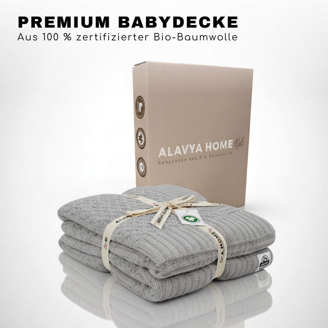 Babydecke Strickdecke 75x100 cm aus 100% günstig online kaufen