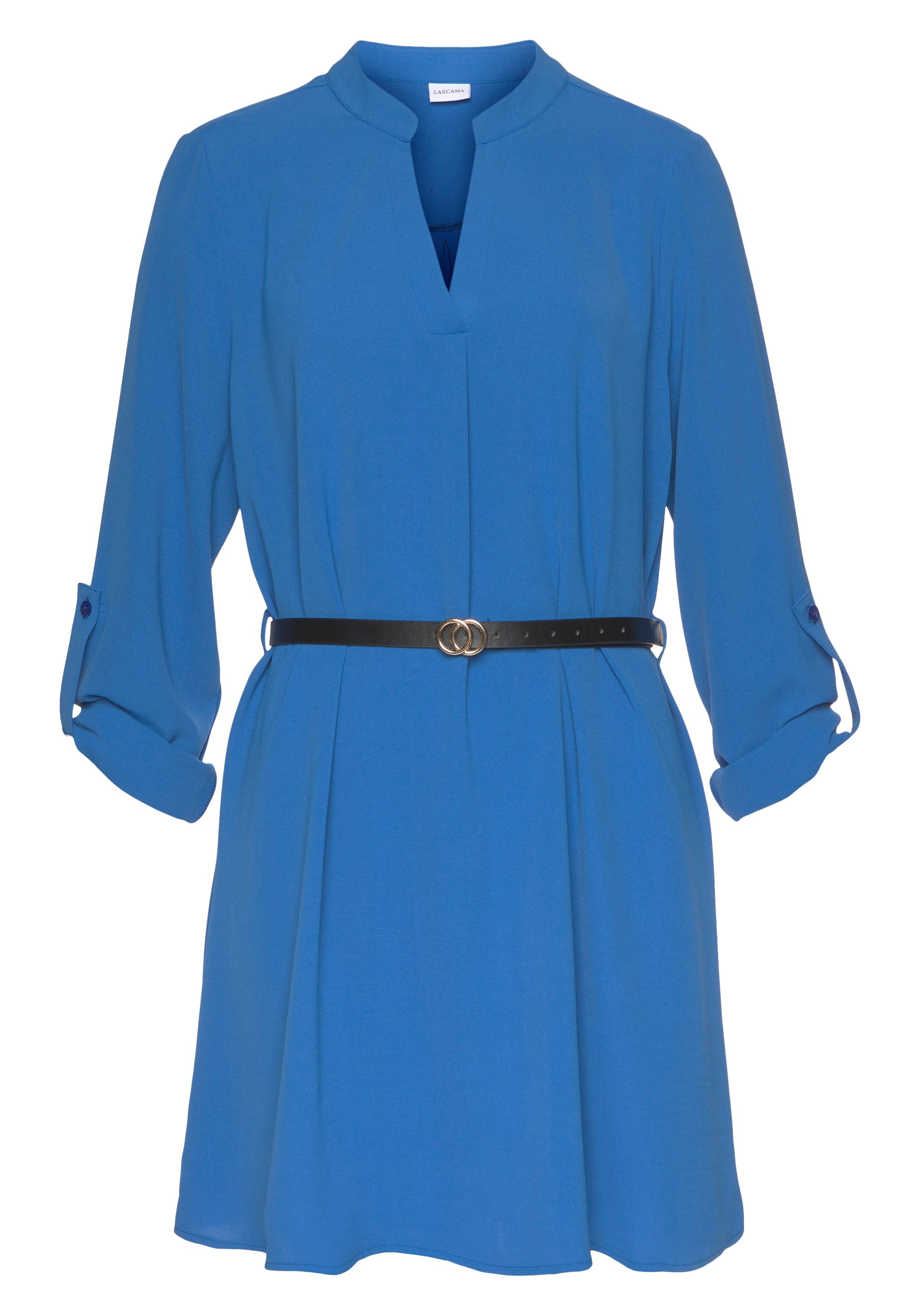LASCANA Longbluse (mit Gürtel in Lederoptik) günstig online kaufen