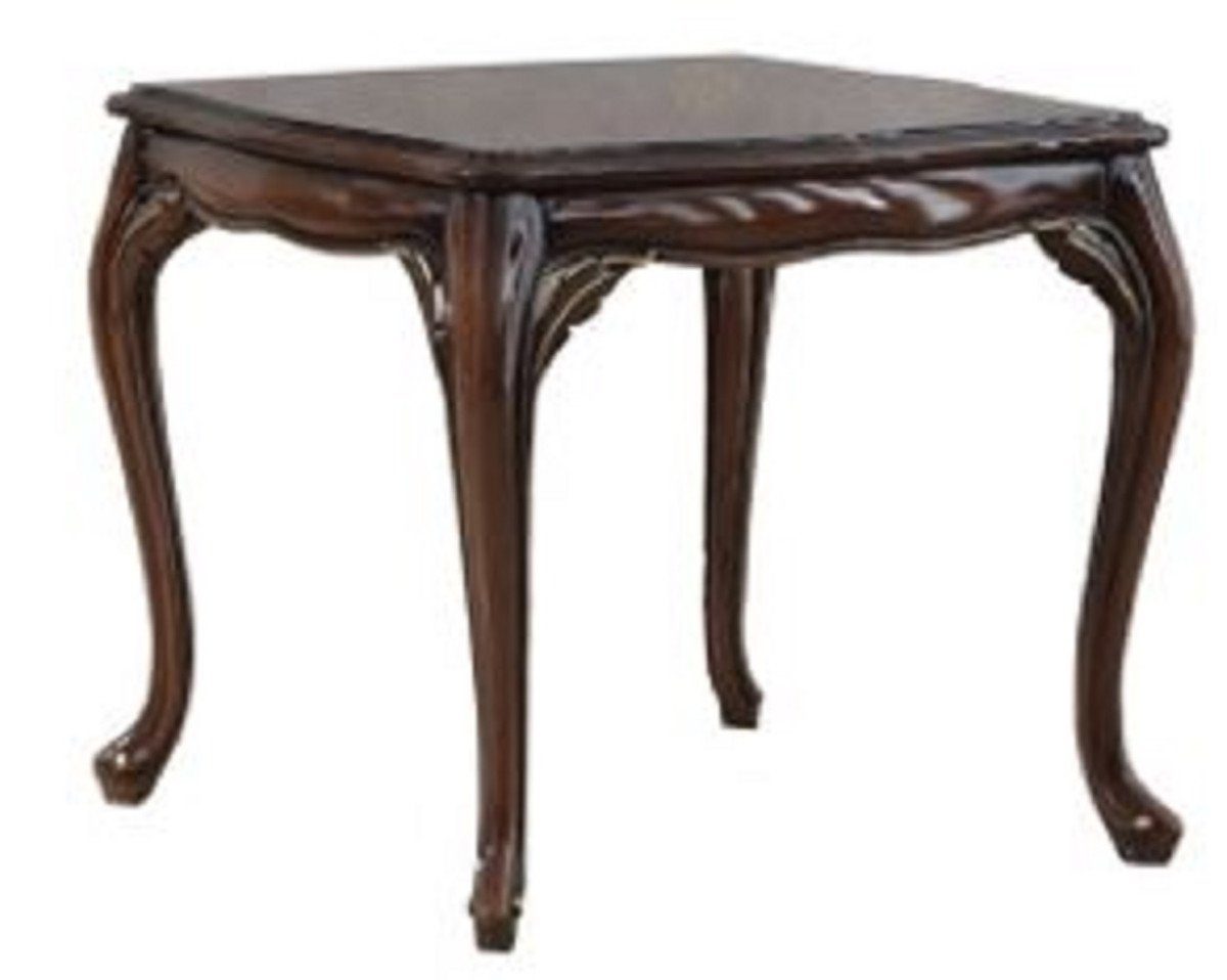 Prunkvoll im - - Dunkelbraun Möbel Beistelltisch - Edel Beistelltisch Padrino Barock & Luxus Casa Barock Handgefertigter Barockstil Tisch