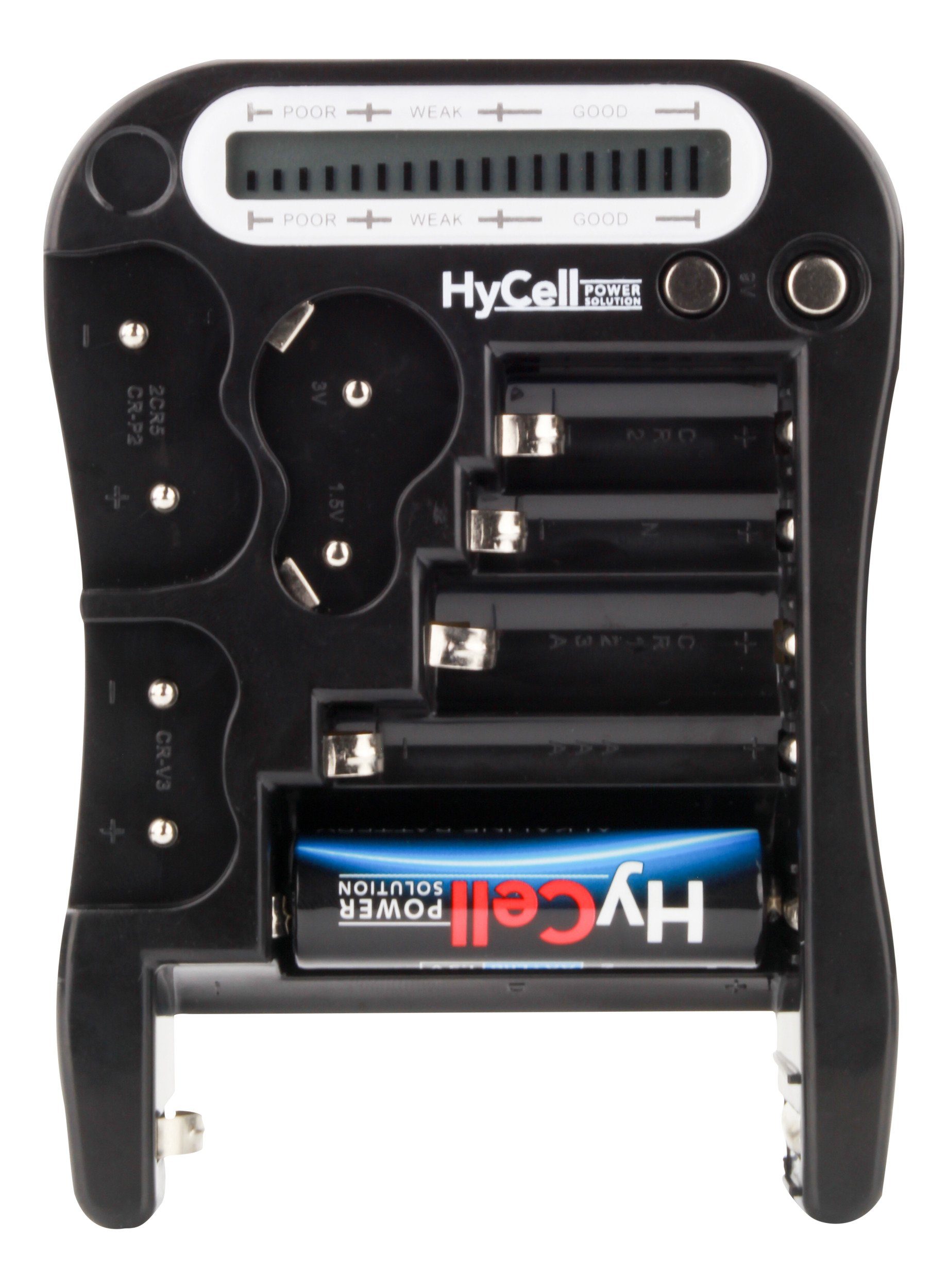HyCell Digital Batterietester - zur Batterie-, Akku-, Knopfzellen Anzeige Akku