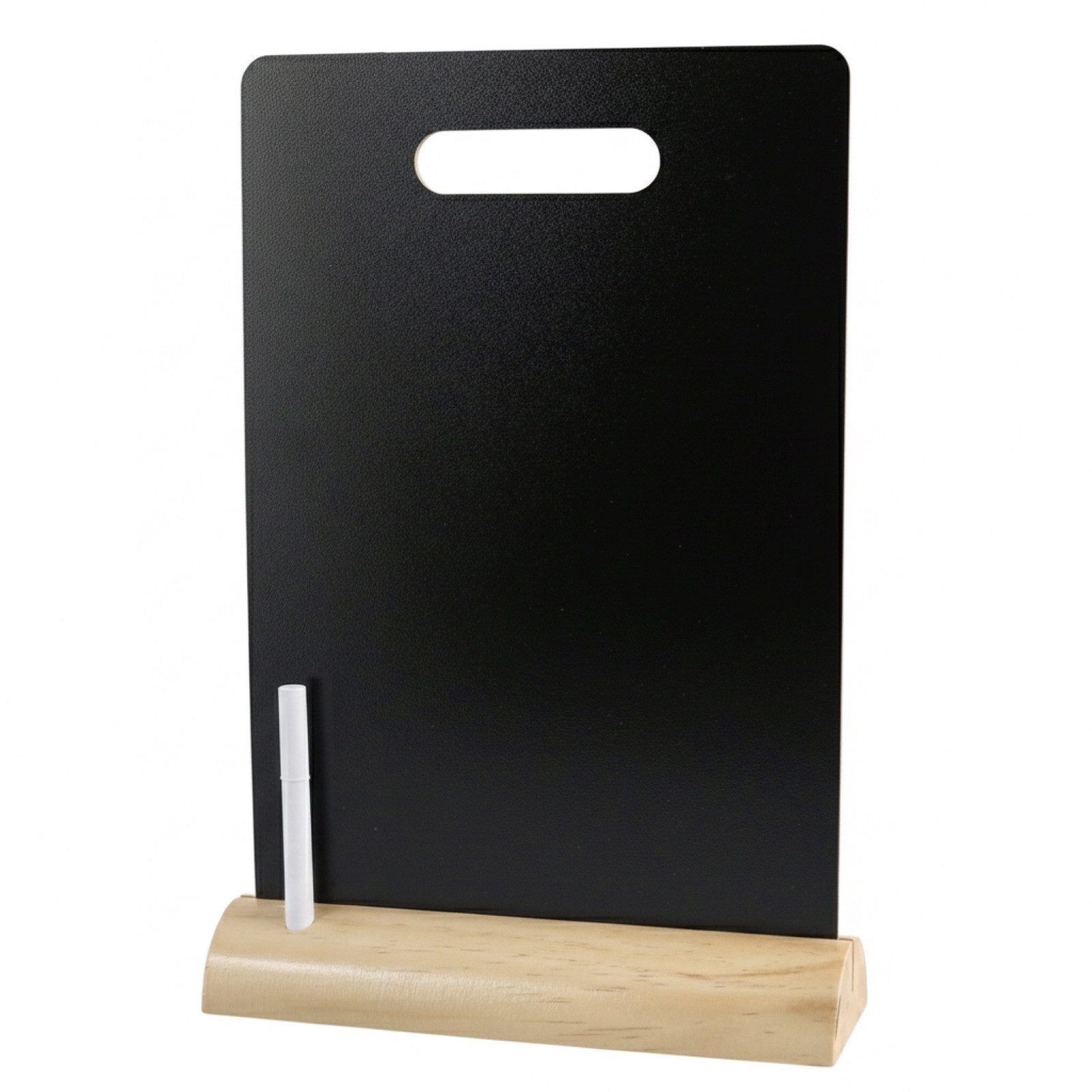 HAC24 Standtafel Tischaufsteller Kreidetafel Tisch Aufsteller Ständer, (1-tlg), DIN A4 mit Holzfuß inkl. Stift Doppelseitig