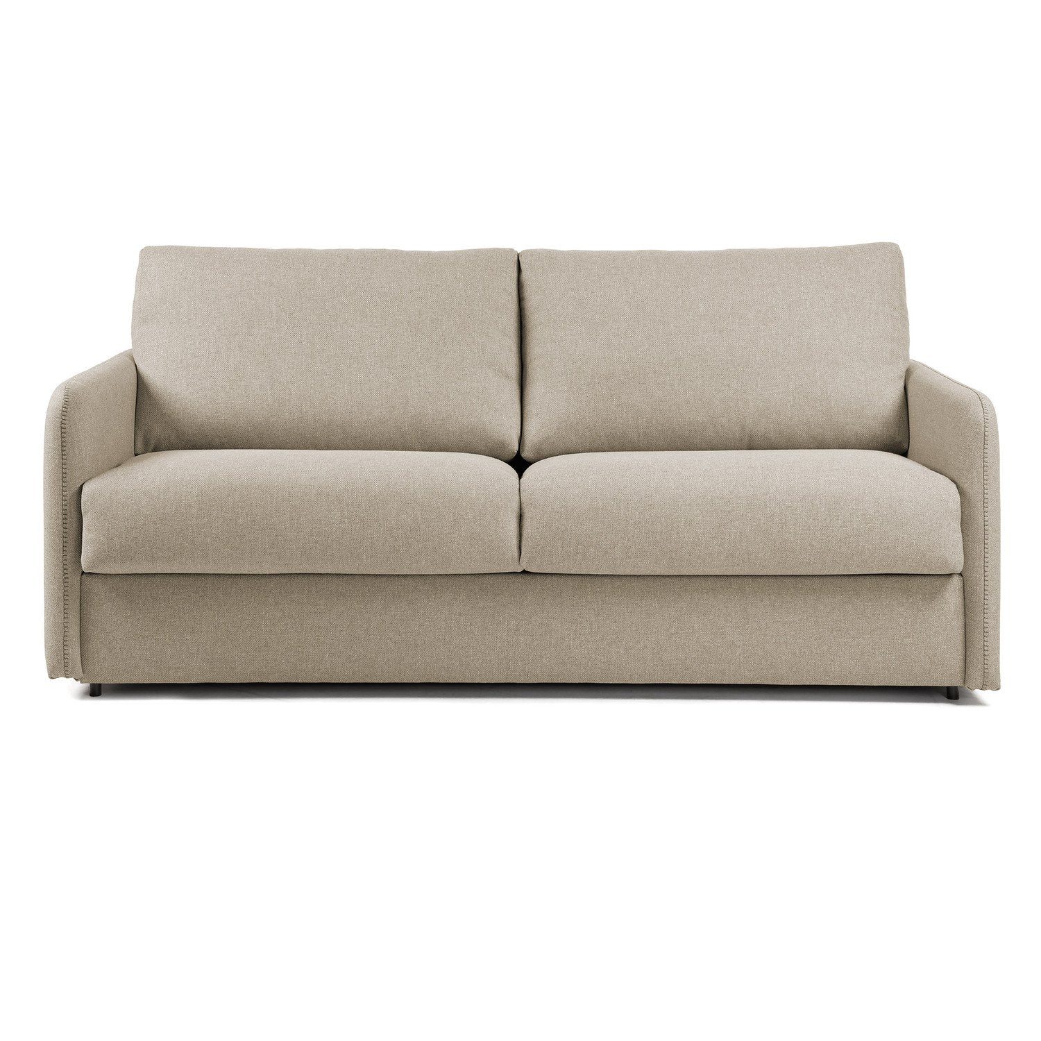 Natur24 Schlafsofa Schlafsofa Kymoon 160cm visco beige Sitzgarnitur Couch