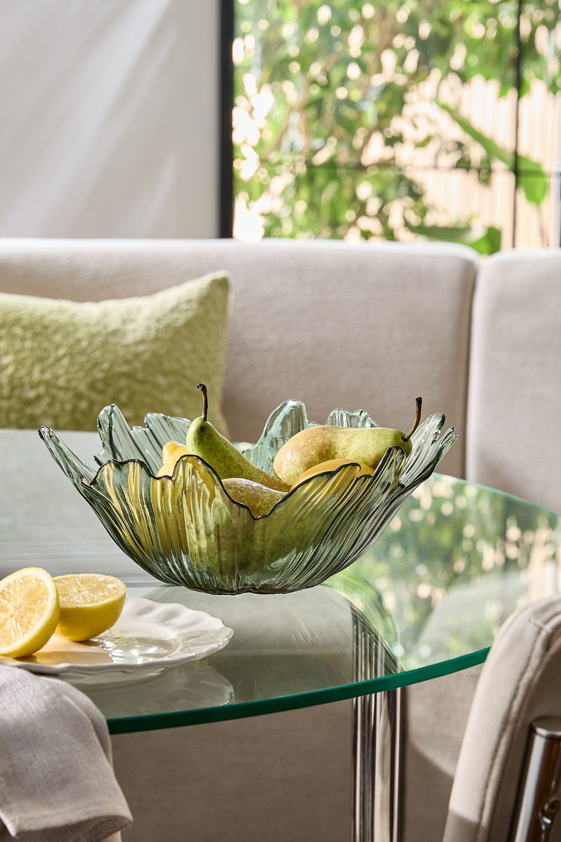 Next Servierschale Glas-Servierschüssel, Blumen, Glas, (1-tlg)