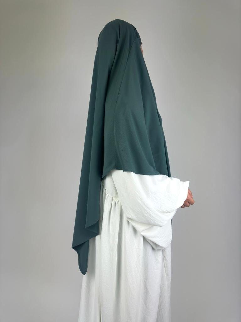 Aymasal Kopftuch Einlagiger Khimar Medine türkis Medina Hiba islamische Seide Mode Seide