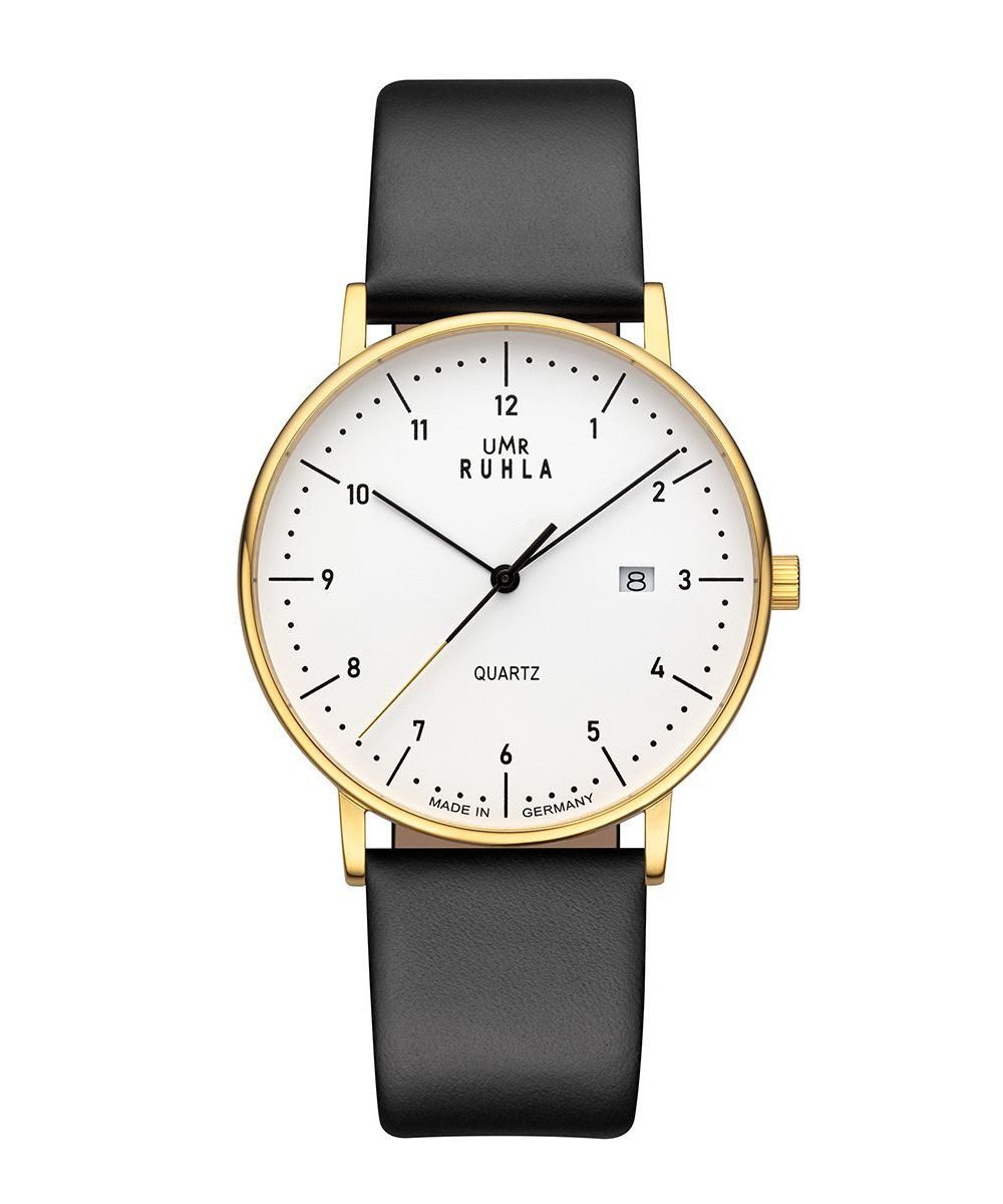 Quarzuhr Classic Herrenuhr - IP-Gold, Weißes Zifferblatt, 30432-SW
