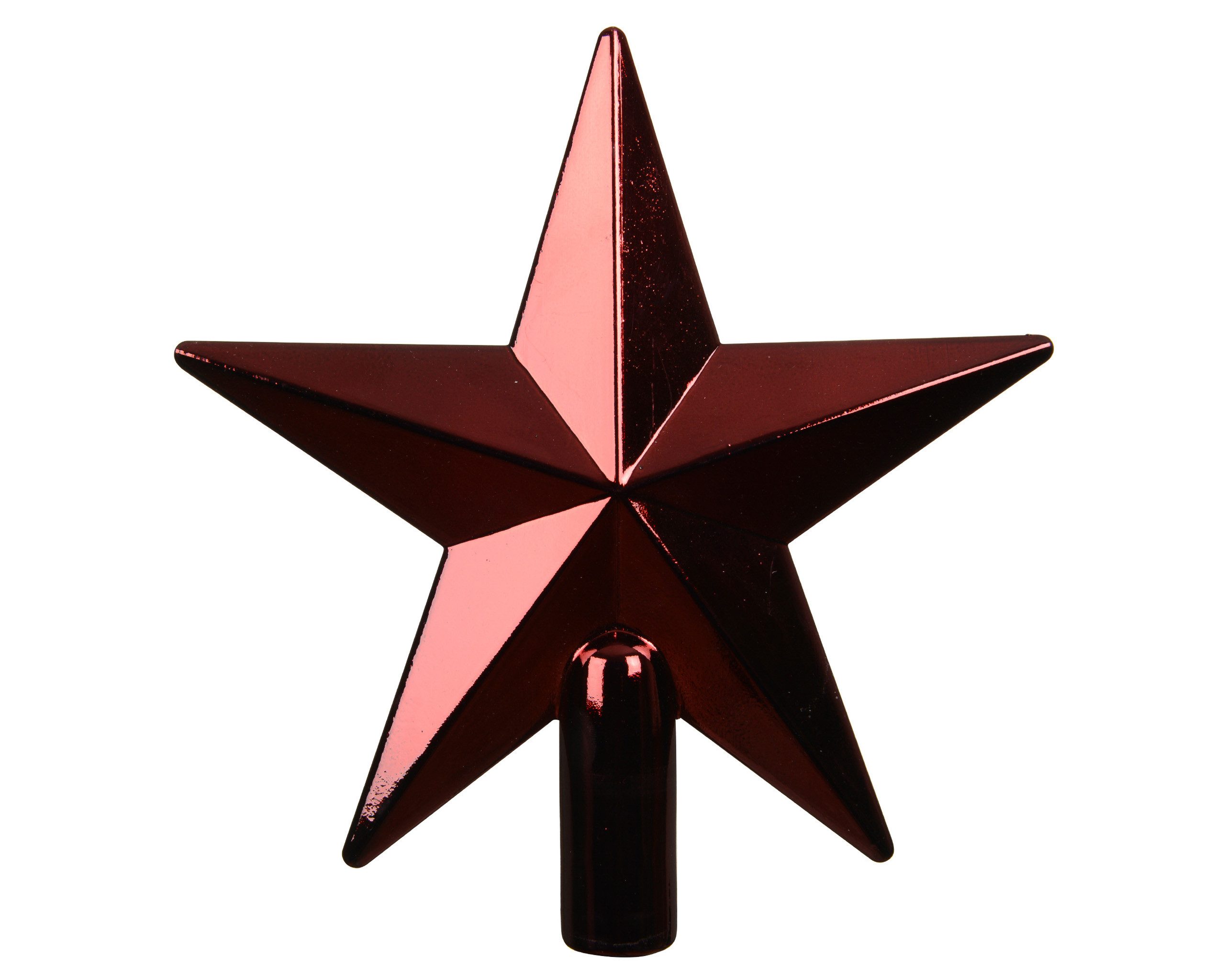 Kaemingk Christbaumspitze, Christbaumspitze Stern 19cm Kunststoff - Ochsenblut