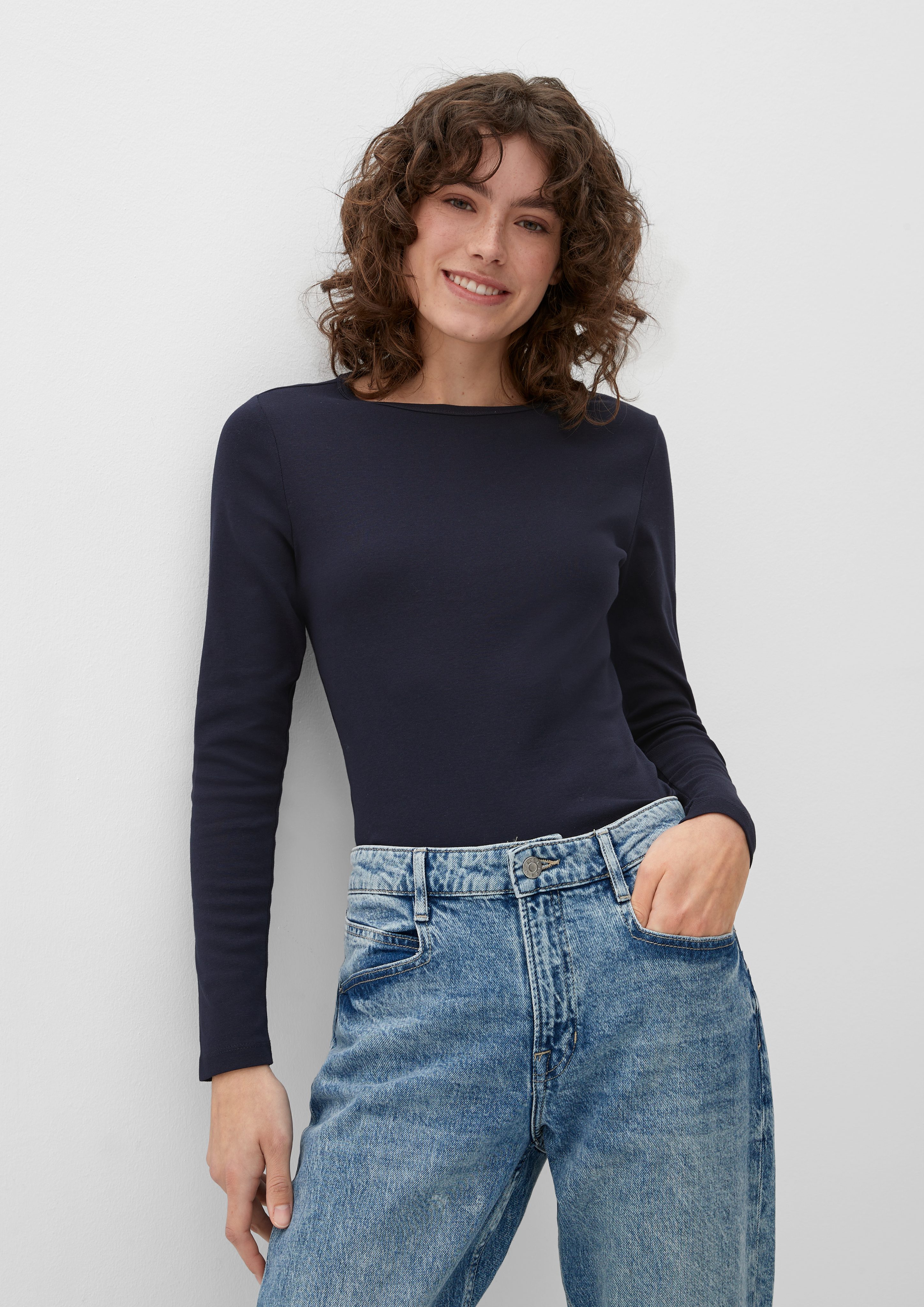 s.Oliver Langarmshirt Longsleeve mit Rippstruktur günstig online kaufen