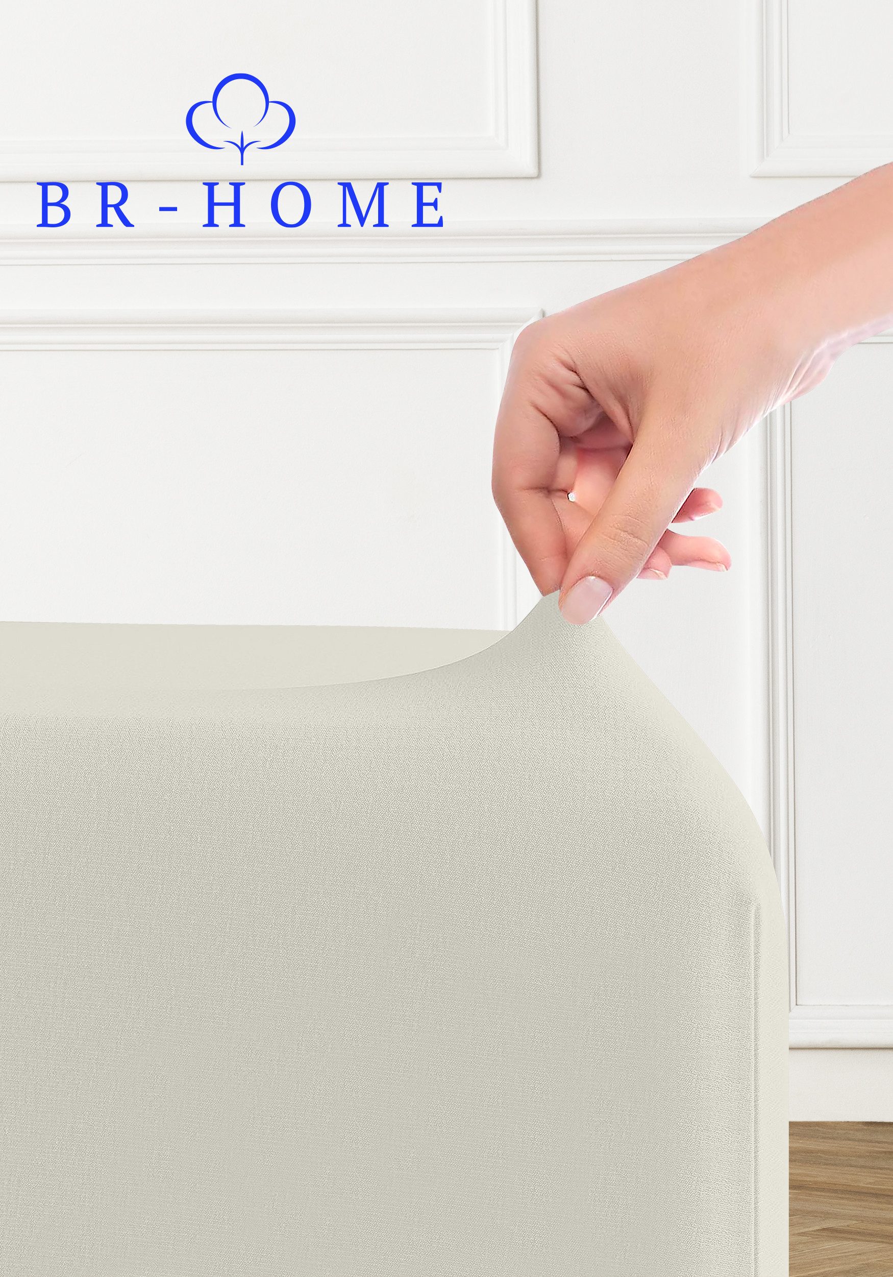 BR-Home Spannbettlaken bis zu 25cm, 100% Baumwolle Jersey Bettlaken, Spannb günstig online kaufen