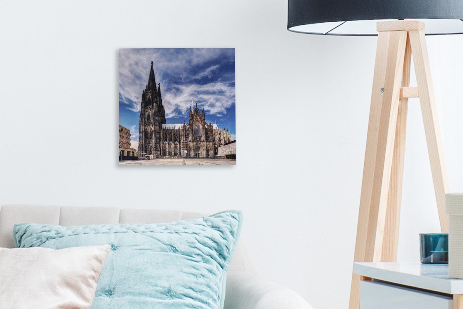OneMillionCanvasses® Leinwandbild Kölner Dom Leinwand (1 St), Wohnzimmer für Deutschland, Bilder Schlafzimmer in